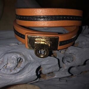 Leather Ferragamo Wrap Bracelet​ OR CHOKER!!